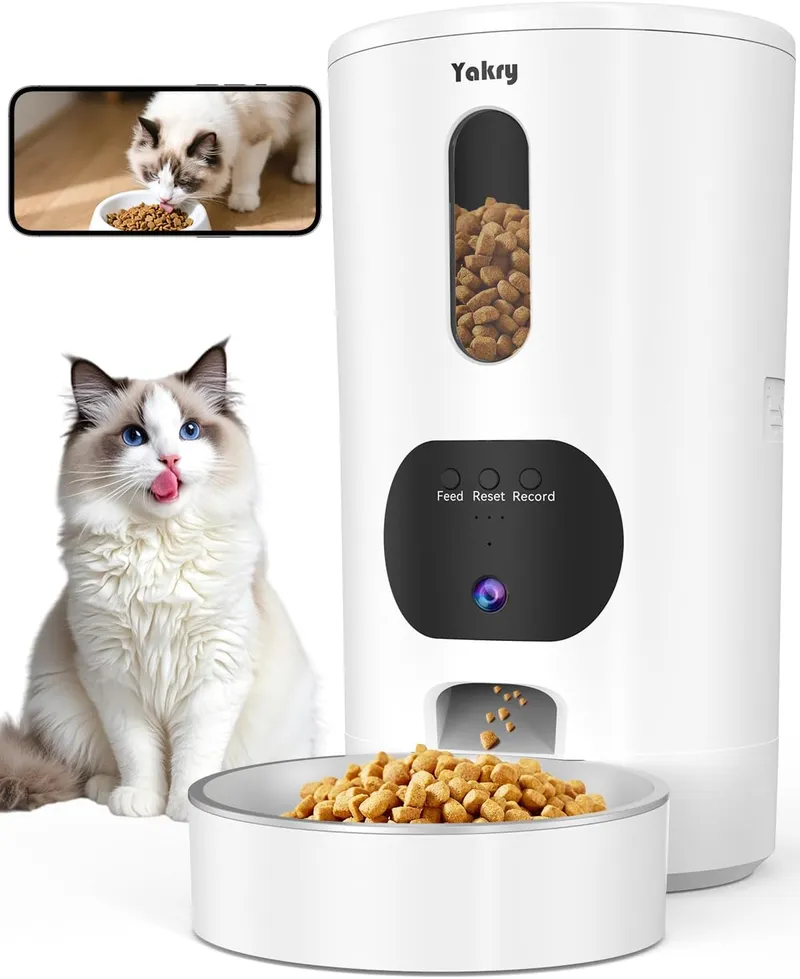 Yakry Automatic Cat Feeder with Camera – 5G WiFi