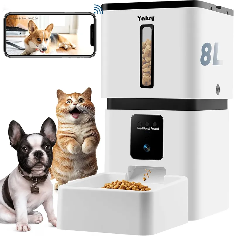 Yakry Automatic Dog Feeder with Camera WiFi